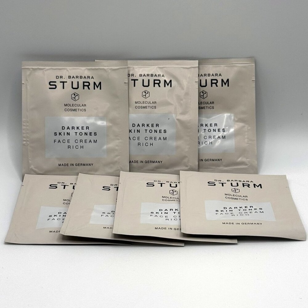 7 x Dr. Barbara Sturm Darker Skin Tones Face Cream Rich Sample Packets